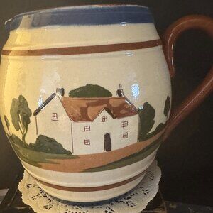 Antique Torquay Pottery Motto Ware Pitcher